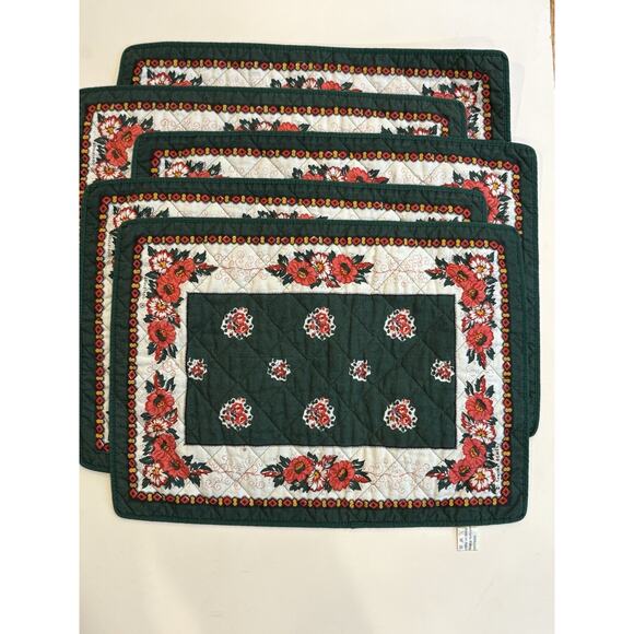 Set of 7 Vintage SOULEIADO French Provencal Quilted Placemats Demery - Picture 9 of 16